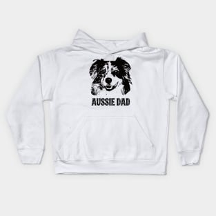 Aussie Dad Australian Shepherd Kids Hoodie